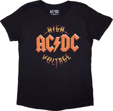 AC/DC - High Voltage RnR Dames T-shirt - S - Zwart