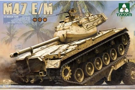 Takom Modelbouwpakket Militaire voertuigen - 2072 US Medium Tank M47 Patton E/M - 2in1 Plastic - 1:35 - Modelbouw