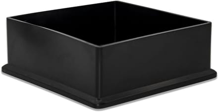 Vierkante Tafelpotdop Beschermers Zwart 80x80mm | Set van 4