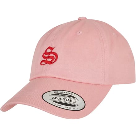 Mister Tee - Letter Pink Low Profile Cap S Verstelbare pet - Zwart
