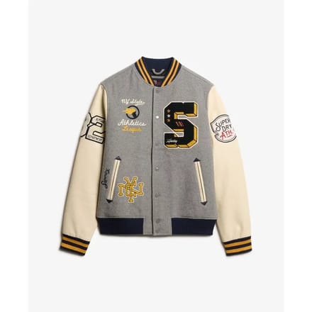 Superdry - College bomberjack met patches - Heren - Buitenjassen