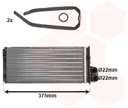 Van Wezel - KACHEL RADIATEUR VOOR NISSAN INTERSTAR X70 2002-2004 7701205584
