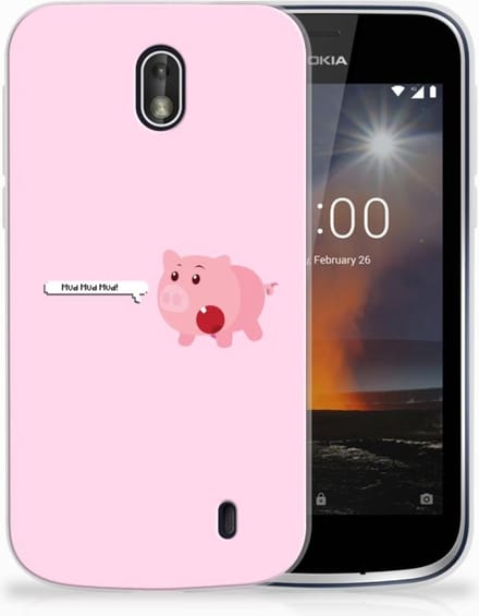 Nokia 1 Telefoonhoesje met Naam Pig Mud