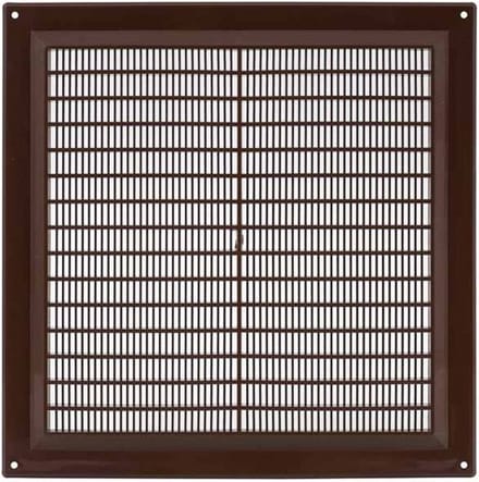 Ventilatierooster vierkant met grill 250x250 mm bruin - VR2525B