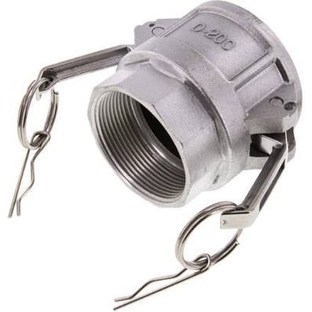 Camlock DN 50 (2'') Koppeling AluminiumRp 2'' met binnendraad Type D MIL-C-27487