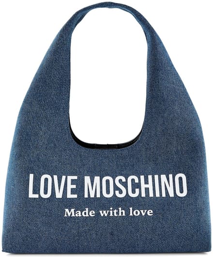 Love Moschino Denim Signature Love Schoudertas 34 cm - Dames - denim
