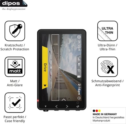 dipos – 2x Matte Beschermfolie geschikt voor Garmin Catalyst 2 | Krasbestendige & antireflecterende Screenprotector Ultra-Thin