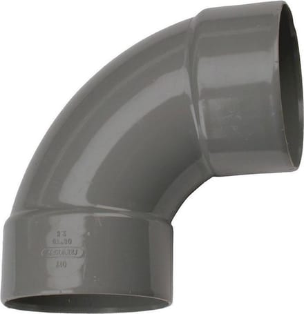 Wavin Wadal PVC bocht 45° mof-mof lijm 32mm - grijs (3101203004)