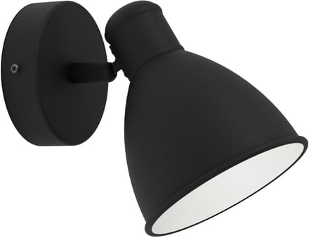EGLO San Peri 1 Wandlamp - LED - 13 cm - Zwart|Wit