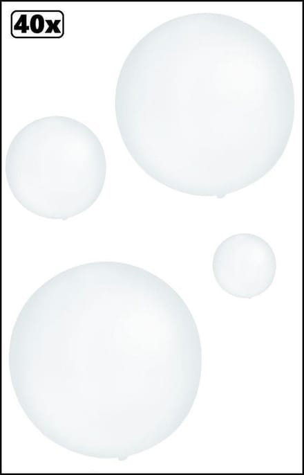 40x Mega Ballon 60 cm transparant
