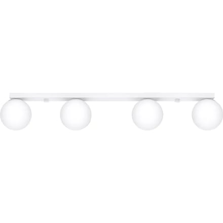 Sollux Lighting Plafondlamp Yoli - 14.5x88x12cm - G9 - wit - staal/glas