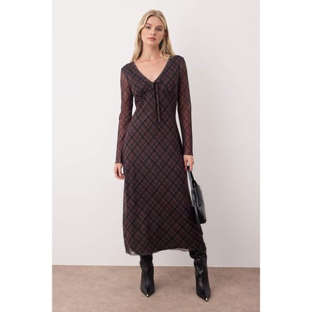 Zeer kleurrijke, platte maxi-jurk voor dames, lang en casual/bodycon model.
