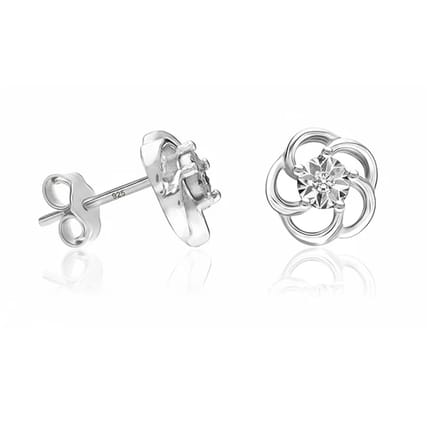 Damesoorbellen Bloem van Licht in 925 Sterling Zilver BIPE082