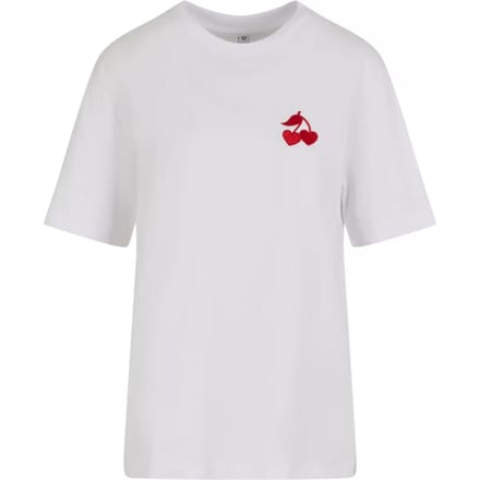 Dames-T-shirt Mister Tee Heart Cherries EMB