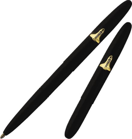 Bullet Space Pen, Mat Zwart met Space Shuttle Embleem (#600BSH)