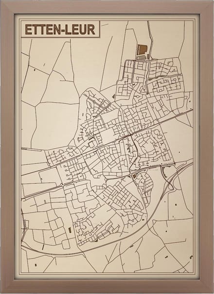 Decoratief Beeld - Houten Van Etten-leur - Hout - Bekroned - Bruin - 21 X 30 Cm