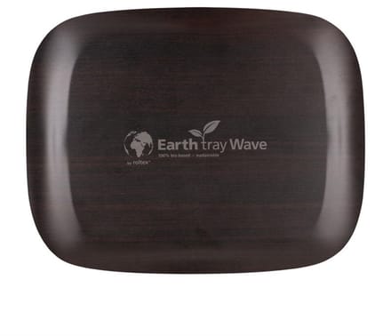 Roltex Wave dienblad donker houtnerf 46x36cm