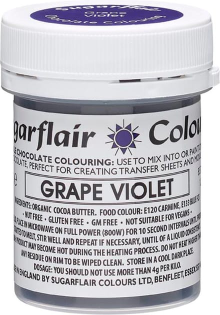 Sugarflair Chocolate Colour - Violet - 35g - Chocolade Kleurstof - Voedingskleurstof