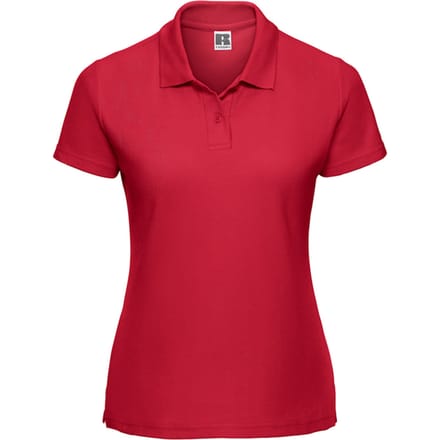 Russell Dames/Dames Klassiek Polycotton Poloshirt (Klassiek rood)