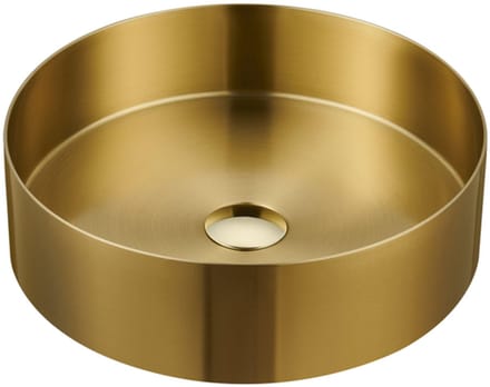 Saniclass ONE Waskom - 36x36x11cm - RVS - Geborsteld messing (goud)