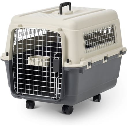 Transportbox Feria met Wieltjes - Maat 4: S, antraciet/beige