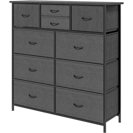 4goodz Ladekast met 10 Stoffen Laden - Metalen Frame - Zwart