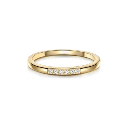 Gems München Dames Dames ring 925 sterling zilver zirconia 50 Goud 32021156