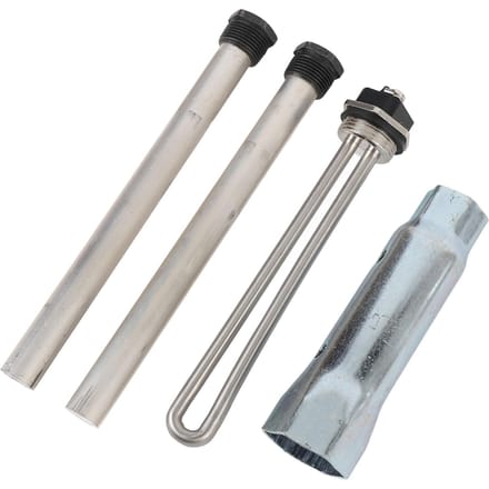 4 Stuks RV Waterverwarmingselement met Sleuteldop Anodestaven 520900 Metaal Verbeterde Prestaties voor RV Waterverwarming gray