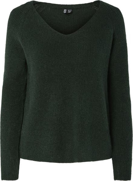 PIECES - PCELLEN LS V-NECK KNIT NOOS BC - Dames - Gebreide truien