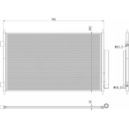 Condensator, airconditioning NRF 350426