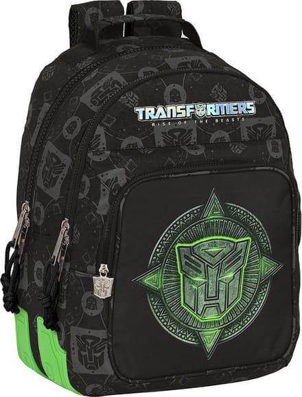 Transformers Rugzak - 3 vakken - Zwart - 32 x 42 x 15 cm