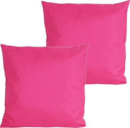 Anna's collection buitenkussens - 2x - fuchsia roze - 60 x 60 cm - binnen/buiten