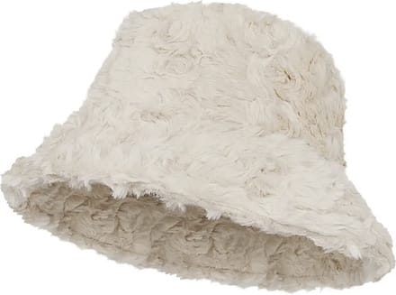 Bucket hat fluffy - Gebroken wit - Vissershoedje - Teddy - Fluffy