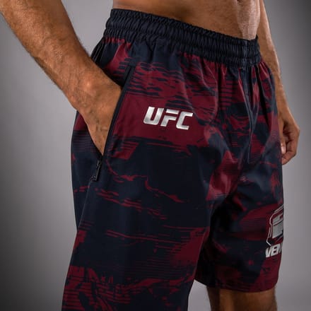 UFC Zenith x Venum Authentic Fight Week Performance Short Marineblauw Bordeauxrood - L