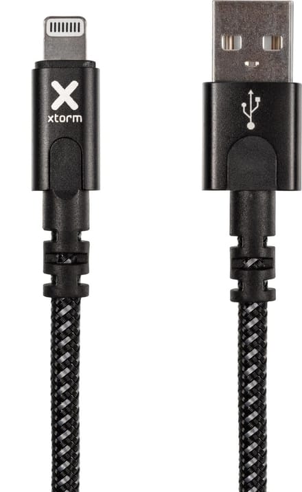 Xtorm USB naar Lightning Kabel - 3 Meter - Extra stevige USB Kabels - Lange Oplaadkabel - Oplaadsnoer geschikt voor iPhone/Apple - Zwart