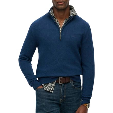 Heren trui van gemengde wol met opstaande kraag Superdry