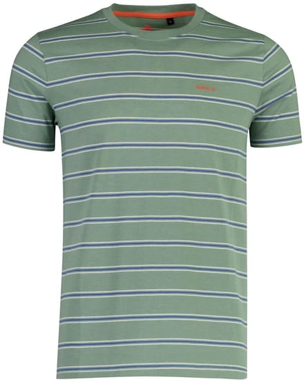 T-shirt New Zealand gestreept groen katoen-mix