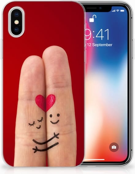 Apple iPhone X | Xs Silicone Back Cover Liefde - Origineel Romantisch Cadeau
