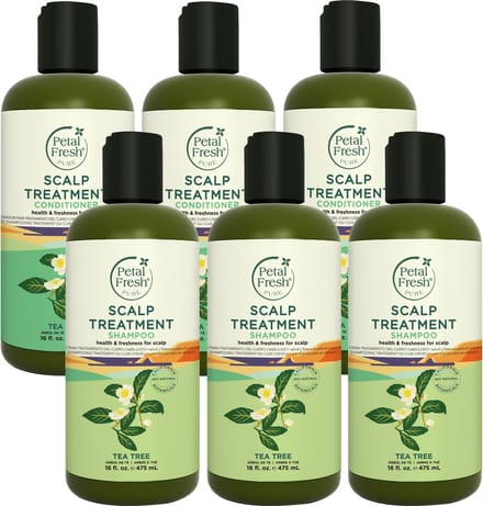 PETAL FRESH - 3 x Shampoo Tea Tree + 3 x Conditioner Tea Tree - 6 Pak - voordeelverpakking