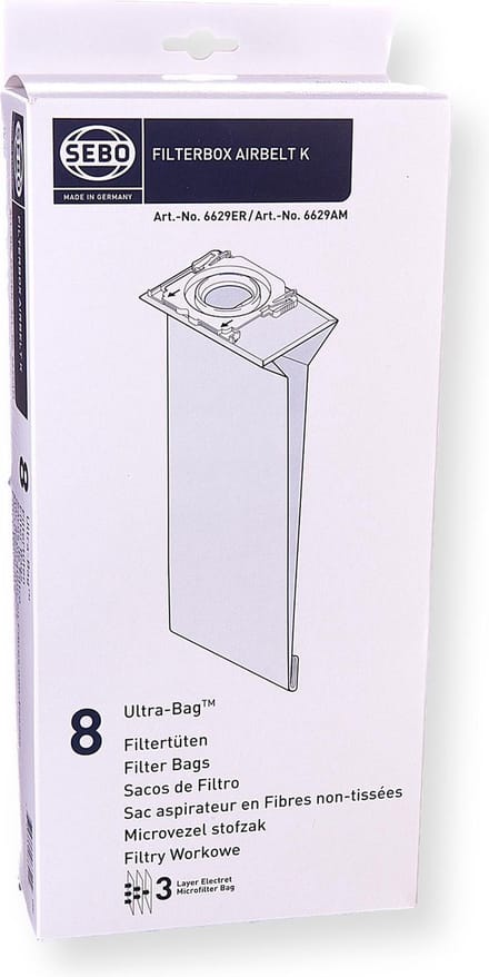 Sebo Originele K Series - Stofzuigerzakken - 8 Stuks
