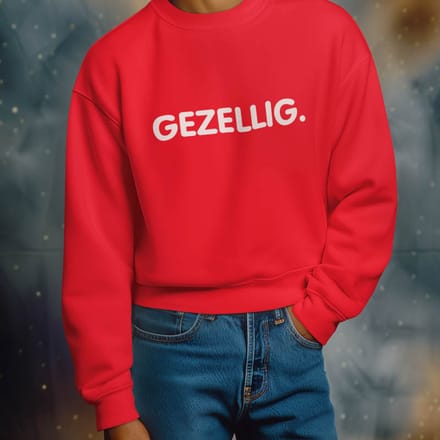 Foute Kerst Trui Rood Gezellig. XS