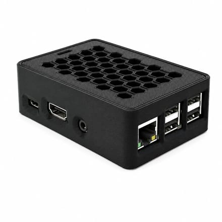 Behuizing Geschikt voor Raspberry Pi 4 Model B / 4B+ – Ventilatie Case met Honeycomb Design – Mini Computer Behuizing – Zwart