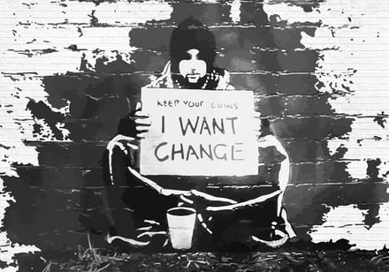 Poster | Wit , Zwart | 104 x 70,5 cm