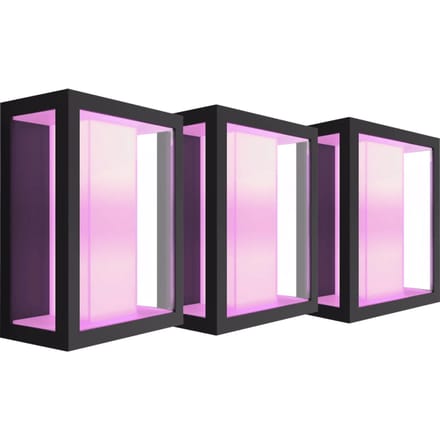 Philips Hue Impress muurlamp White and Color zwart breed 3-pack