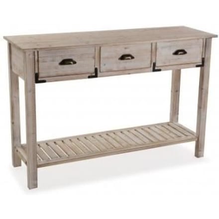 Console bois 3 tiroirs MURAD - VERSA - Meuble de séjour - Marron - Contemporain - Design