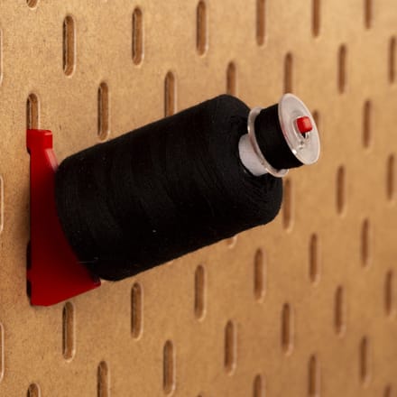6-pack Spoelhouder 1000m - Long - Rood - Printboard - Past op Ikea Skadis pegboards