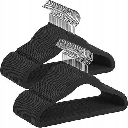 Zwarte Kledinghangers Kinderen - 50 Stuks