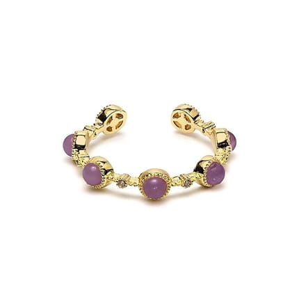 Open ring met amethist – ±2 cm