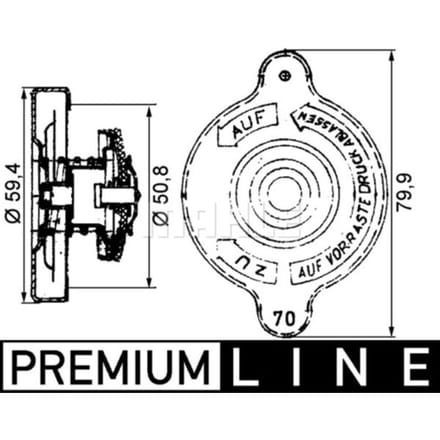 Radiateurdop MAHLE CRB 15 000P