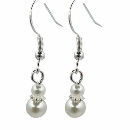 Oorbellen-Nila-Synthetische-Parel-Zilver -Charme Bijoux